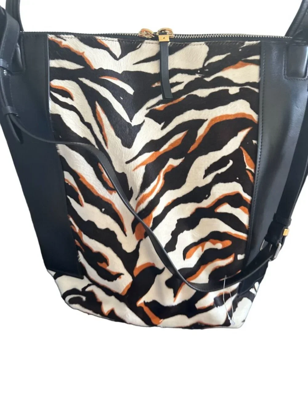 BALENCIAGA Limited Bergdorf Goodman 111th Aniv Zebra CalfHair Kendall Bucket Bag - Picture 7 of 16